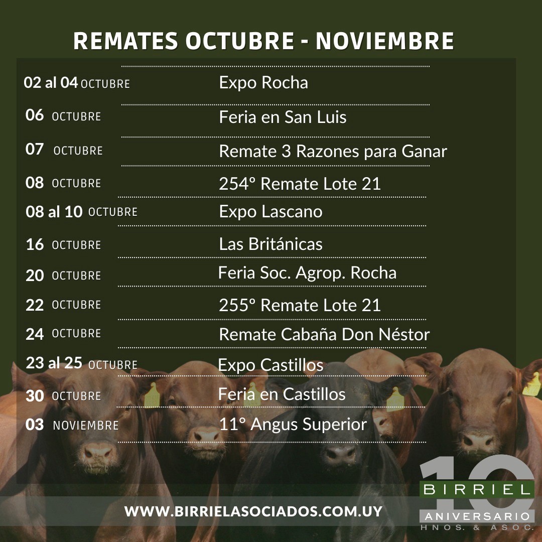 Cartelera Remates Birriel Hnos