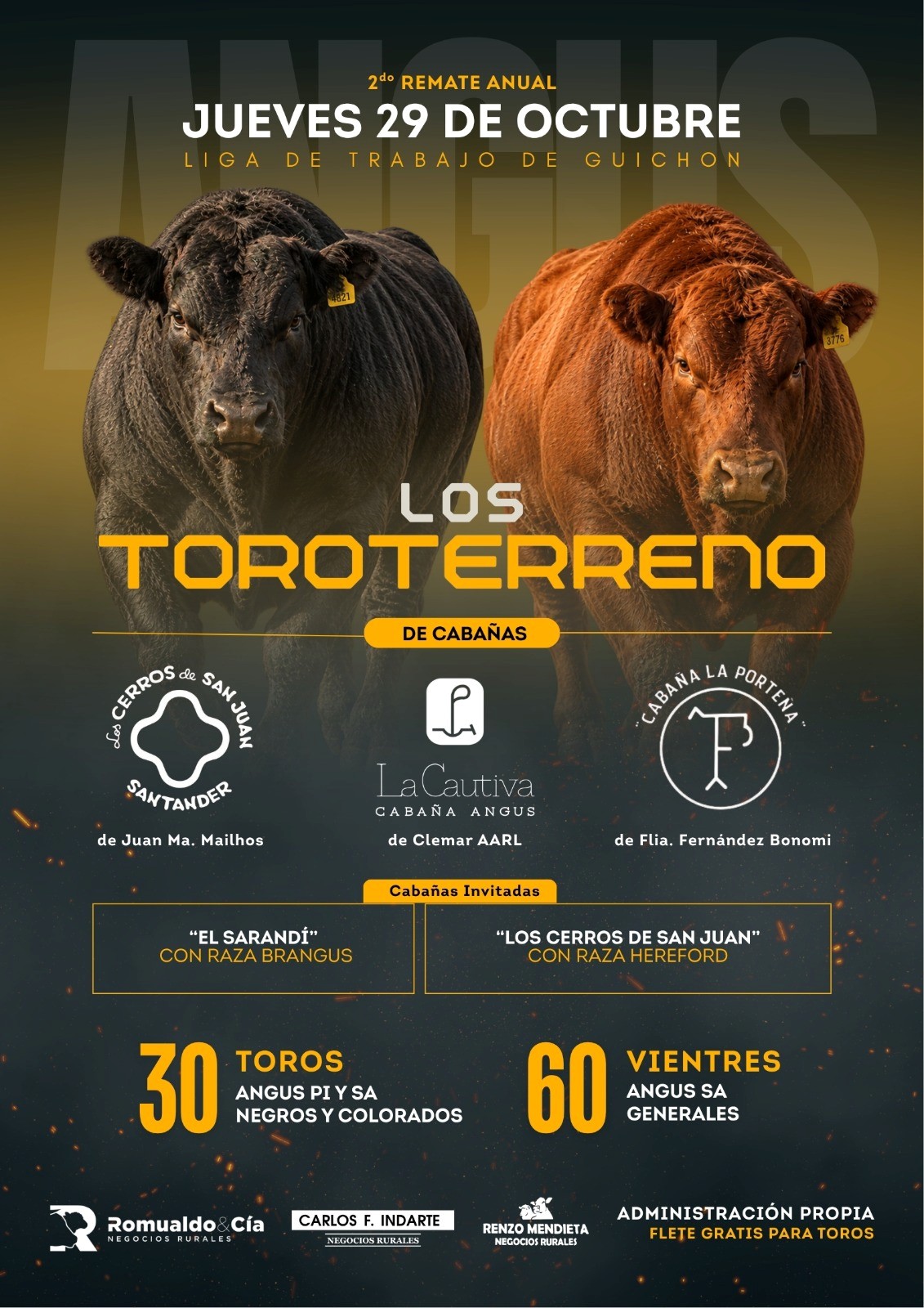 LOS TOROTERRENO de Cabañas La Cautiva