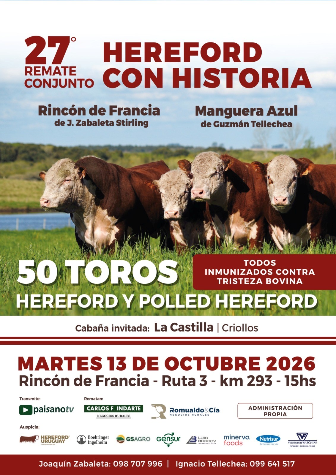 27º Remate Conjunto HEREFORD CON HISTORIA